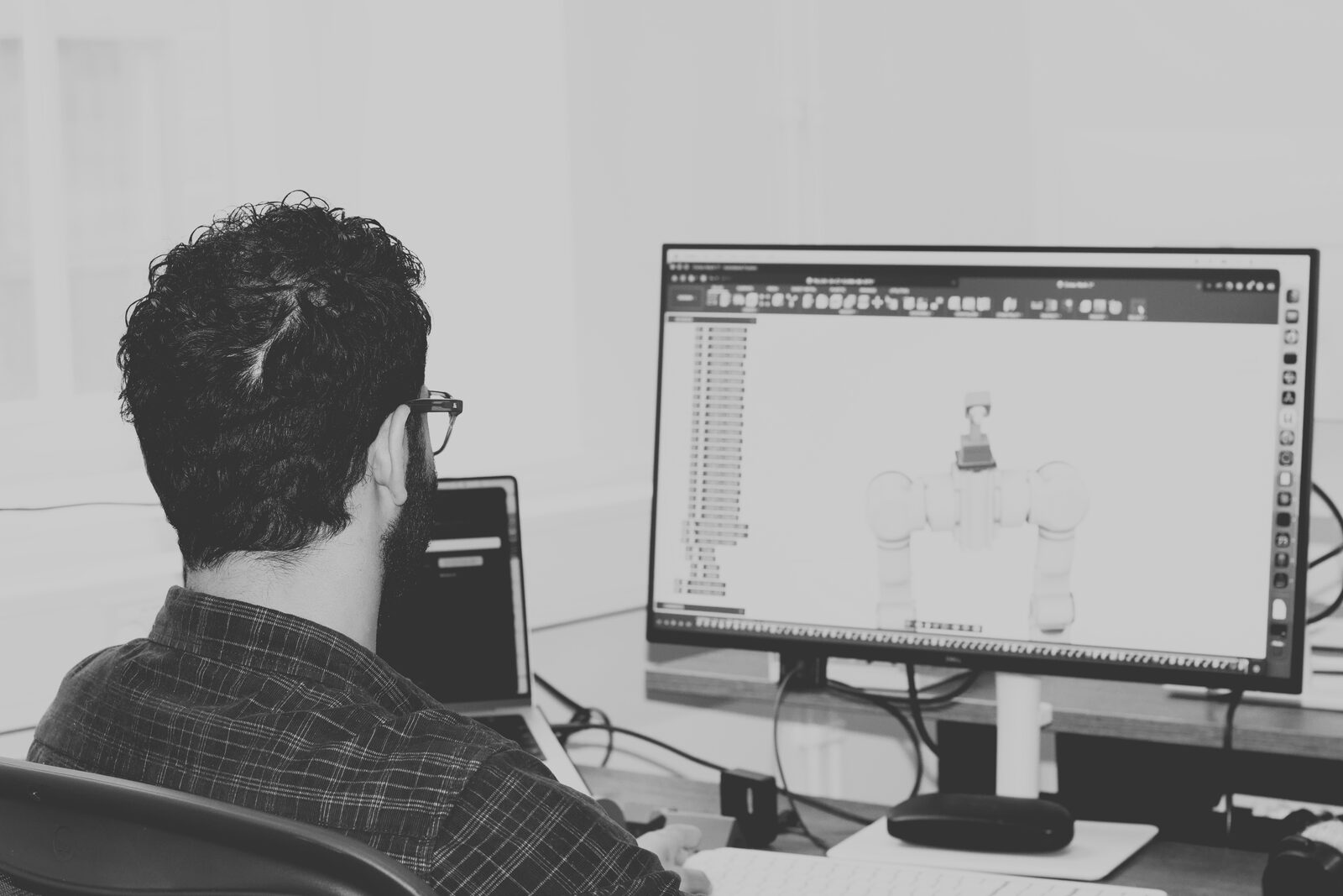 Designing the robot in CAD at the Stockholm office